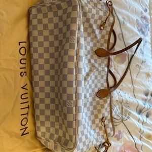Authentic LV Never full MM Azure in White